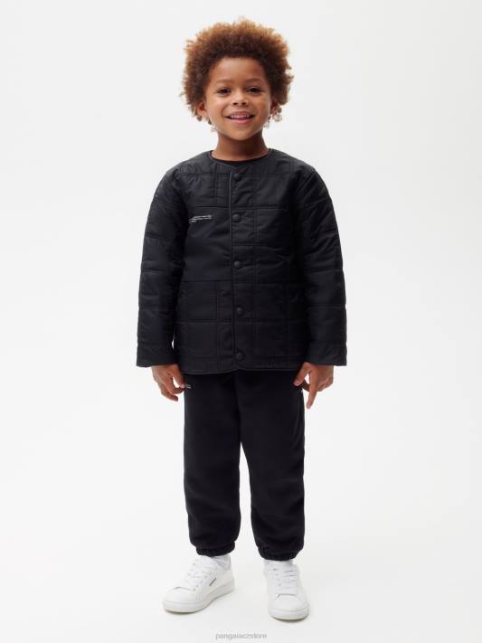 flwrdwn prošívaná bunda bez límce R6FH651 Černá oblečení Pangaia děti