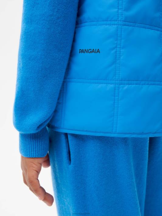 flwrdwn prošívaná vesta R6FH654 blankytně modrá oblečení Pangaia děti