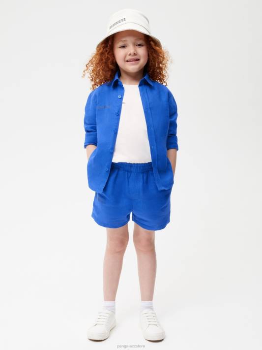 plátěné šortky z aloe R6FH620 kobaltová modř oblečení Pangaia děti