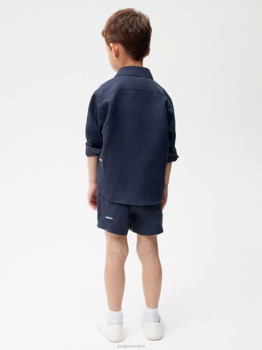 plátěné šortky z aloe R6FH623 námořnická modrá oblečení Pangaia děti