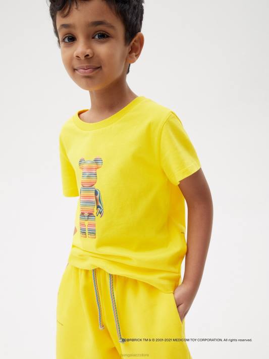 x tepláky haroshi be@rbrick R6FH645 šafránově žlutá oblečení Pangaia děti