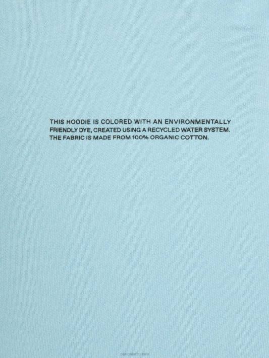 Mikina s kapucí 365 na zip R6FH552 nebeská modrá oblečení Pangaia děti