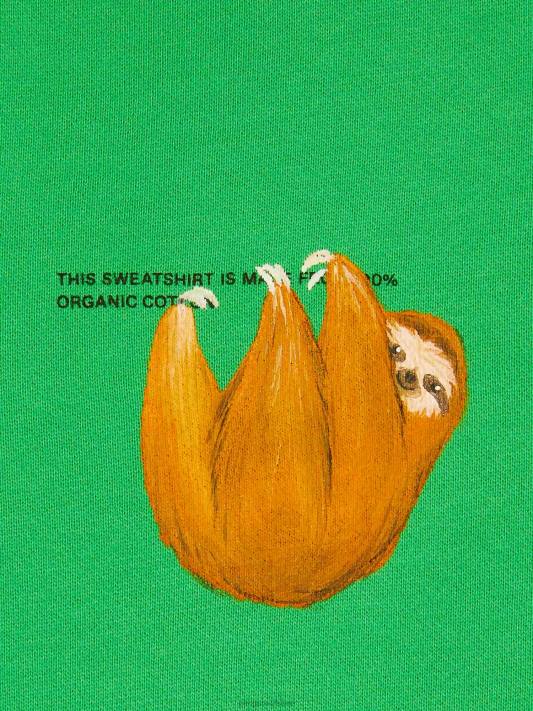 mikina wahp R6FH572 nefritově zelená oblečení Pangaia děti