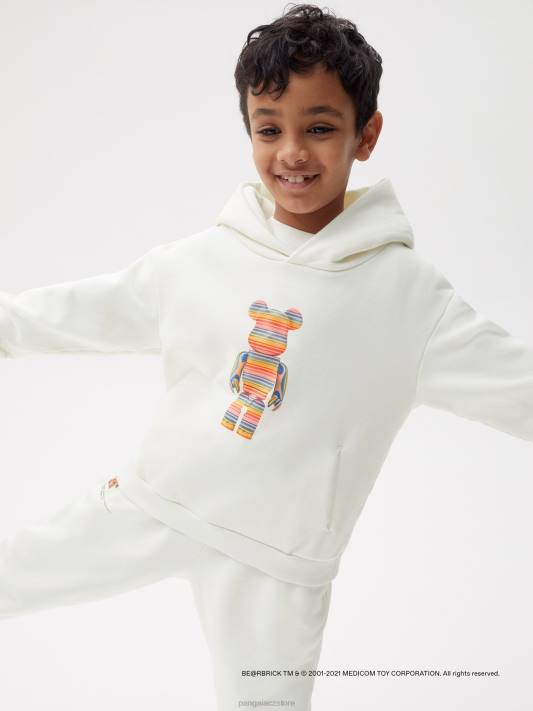 x haroshi be@rbrick mikina s kapucí R6FH557 špinavě bílá oblečení Pangaia děti