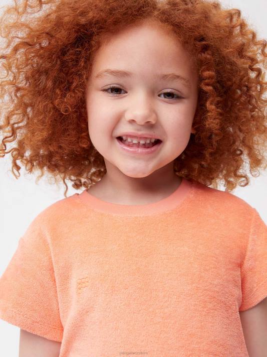 ručníkové tričko R6FH584 broskev perfektní oblečení Pangaia děti