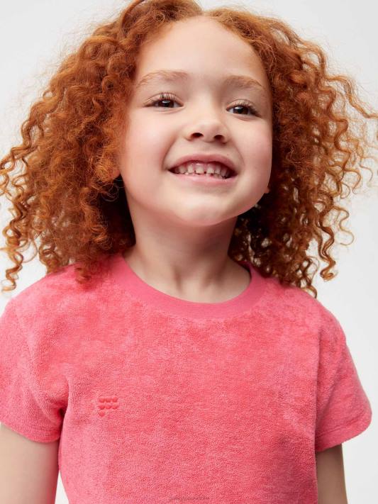 ručníkové tričko R6FH589 lotosově růžové oblečení Pangaia děti