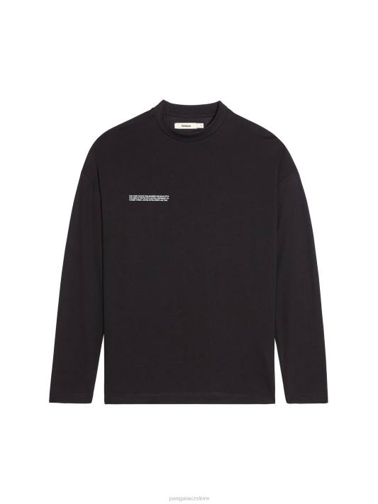 čisté tričko s dlouhým rukávem z c-fiber R6FH517 Černá oblečení Pangaia muži