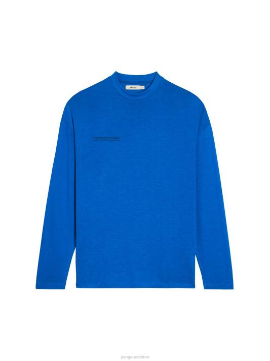čisté tričko s dlouhým rukávem z c-fiber R6FH520 kobaltová modř oblečení Pangaia muži