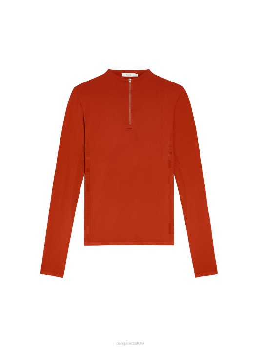 motion x zip s dlouhým rukávem R6FH521 jaspis červený oblečení Pangaia muži