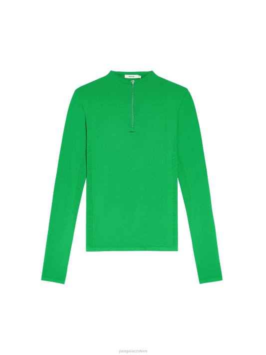 motion x zip s dlouhým rukávem R6FH524 nefritově zelená oblečení Pangaia muži