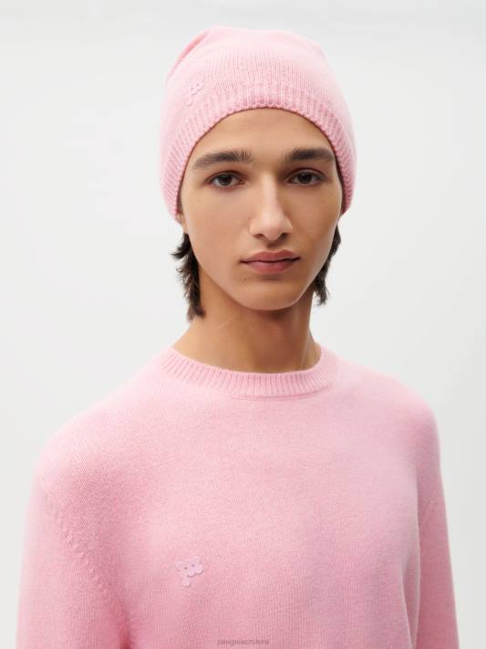 recyklovaná kašmírová čepice R6FH503 sakura růžová Příslušenství Pangaia unisex