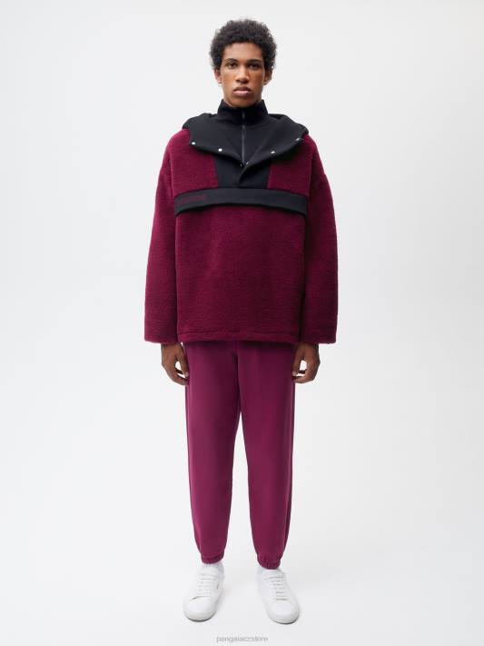bunda s polovičním zipem z recyklované vlny R6FH449 švestkově fialová oblečení Pangaia ženy