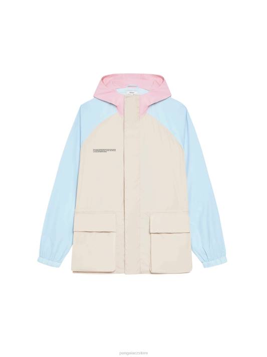 bunda z recyklovaného nylonu v barevném bloku R6FH474 písek oblečení Pangaia ženy
