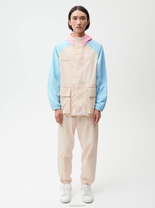 bunda z recyklovaného nylonu v barevném bloku R6FH474 písek oblečení Pangaia ženy