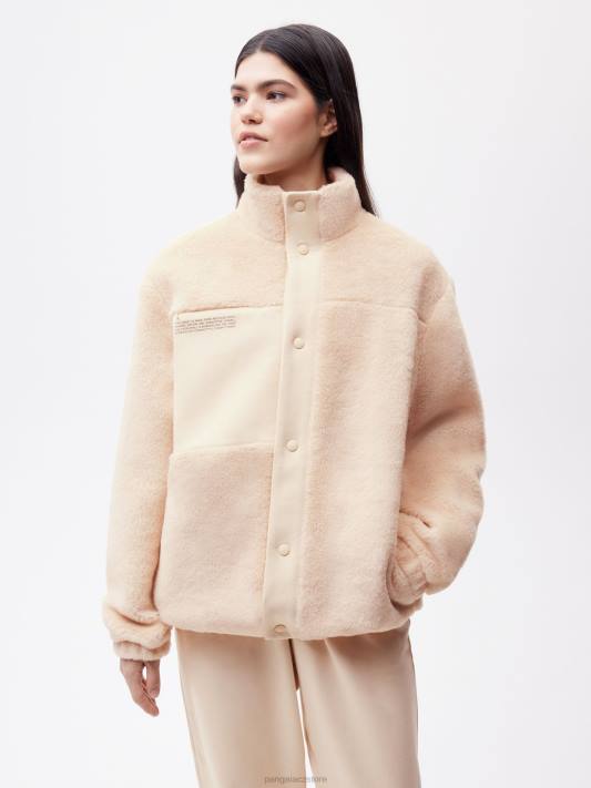 fleecová bunda z recyklované vlny R6FH473 písek oblečení Pangaia ženy