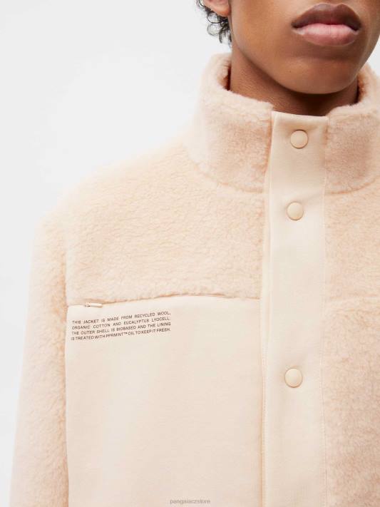 fleecová bunda z recyklované vlny R6FH473 písek oblečení Pangaia ženy