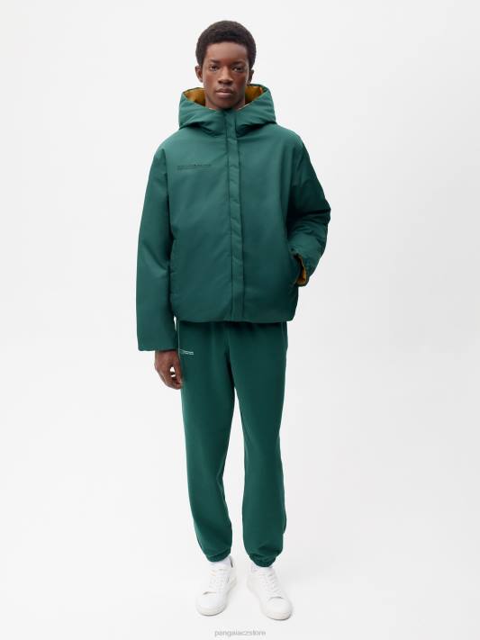 flwrdwn oboustranná bunda R6FH461 olistění zelené/měděně hnědé oblečení Pangaia ženy