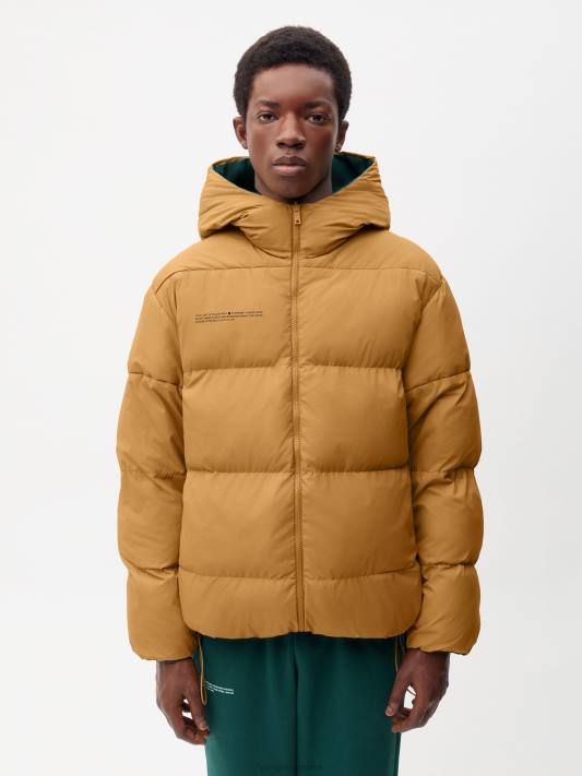 flwrdwn oboustranná bunda R6FH461 olistění zelené/měděně hnědé oblečení Pangaia ženy