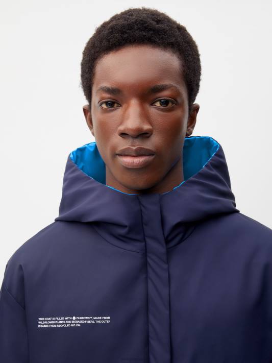 flwrdwn oboustranná bunda R6FH463 námořnická modř/kobaltová modř oblečení Pangaia ženy