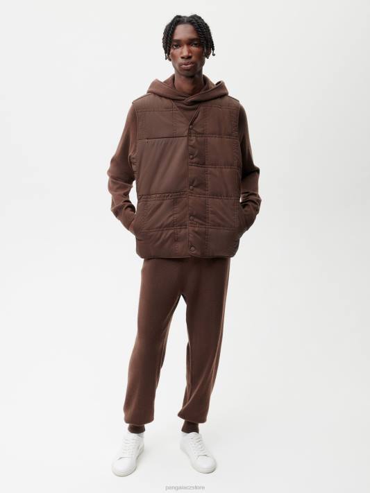 flwrdwn prošívaná vesta R6FH455 kaštanově hnědá oblečení Pangaia ženy