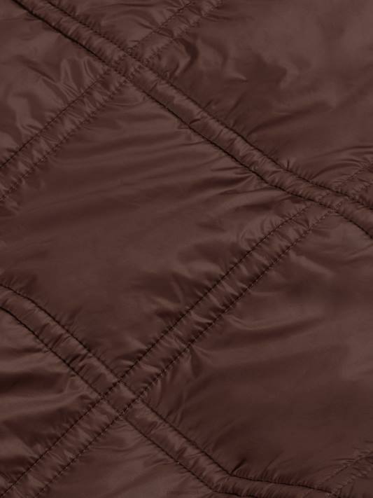 flwrdwn prošívaná vesta R6FH455 kaštanově hnědá oblečení Pangaia ženy