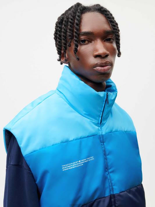 flwrdwn vesta R6FH470 námořnická modrá oblečení Pangaia ženy