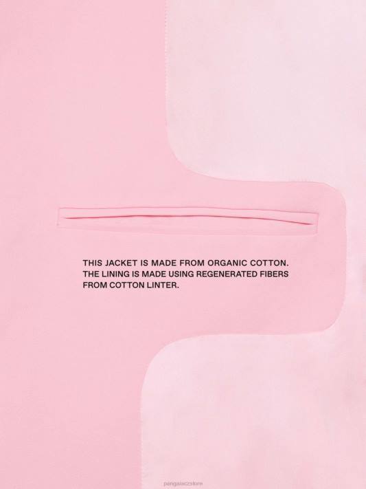 oversized sako z organické bavlny R6FH466 sakura růžová oblečení Pangaia ženy