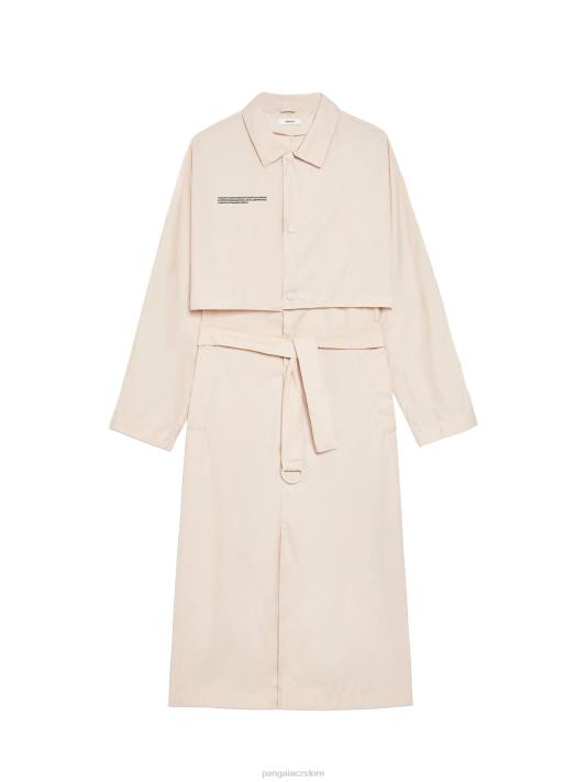 trenčkot z recyklovaného nylonu R6FH477 písek oblečení Pangaia ženy