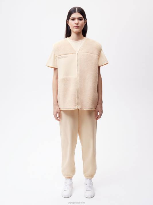 vesta z recyklované vlny R6FH444 písek oblečení Pangaia ženy