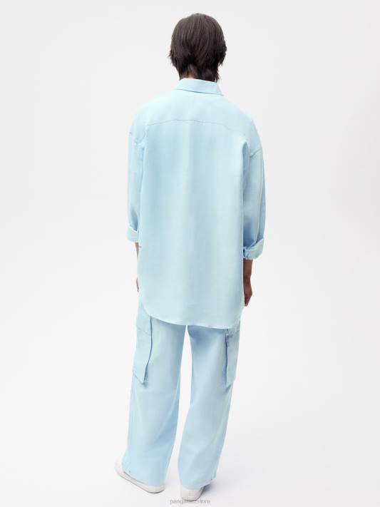 Cargo kalhoty ze směsi organické bavlny R6FH317 dětská modrá oblečení Pangaia ženy