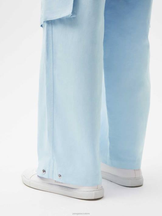 Cargo kalhoty ze směsi organické bavlny R6FH317 dětská modrá oblečení Pangaia ženy