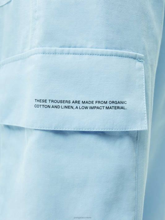 Cargo kalhoty ze směsi organické bavlny R6FH317 dětská modrá oblečení Pangaia ženy