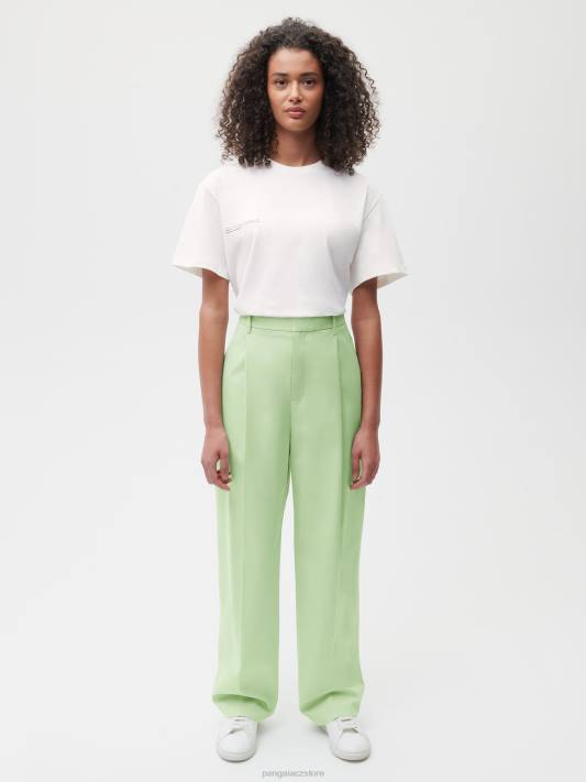 kalhoty na míru z organické bavlny R6FH380 pistácie oblečení Pangaia ženy