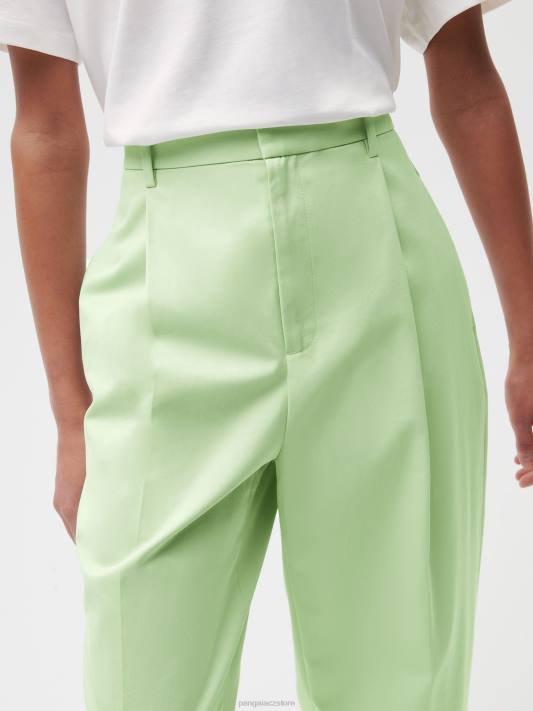 kalhoty na míru z organické bavlny R6FH380 pistácie oblečení Pangaia ženy