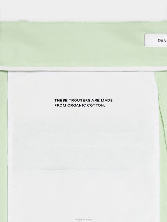 kalhoty na míru z organické bavlny R6FH380 pistácie oblečení Pangaia ženy