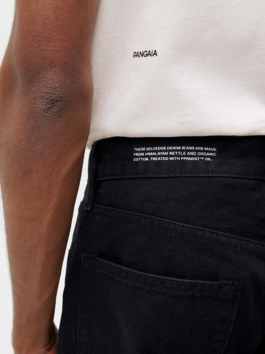 kopřivové džíny s rovnými nohama R6FH384 Černá oblečení Pangaia ženy