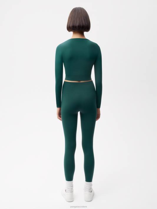 pohybové legíny R6FH386 olistění zelené oblečení Pangaia ženy