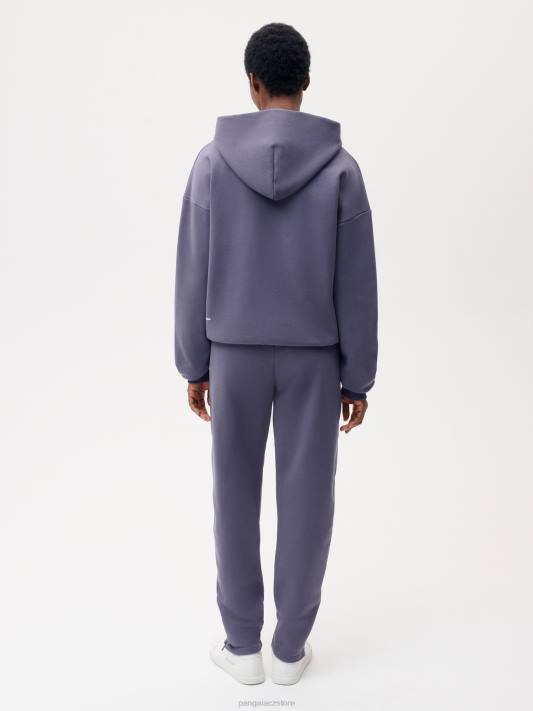 zužující se tepláky z recyklované bavlny R6FH318 břidlicově modrá oblečení Pangaia ženy