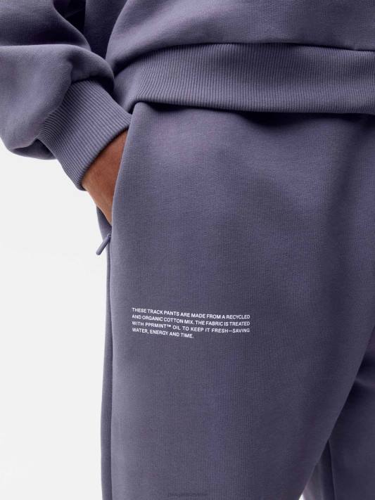 zužující se tepláky z recyklované bavlny R6FH318 břidlicově modrá oblečení Pangaia ženy