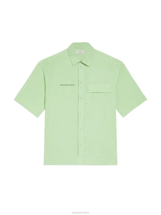 aloe lněná košile s krátkým rukávem R6FH399 pistácie oblečení Pangaia ženy