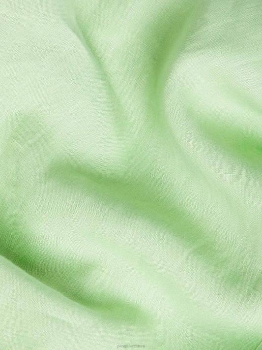 aloe lněná košile s krátkým rukávem R6FH399 pistácie oblečení Pangaia ženy