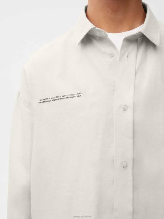 aloe plátěná košile s límečkem s dlouhým rukávem R6FH392 vápenec oblečení Pangaia ženy