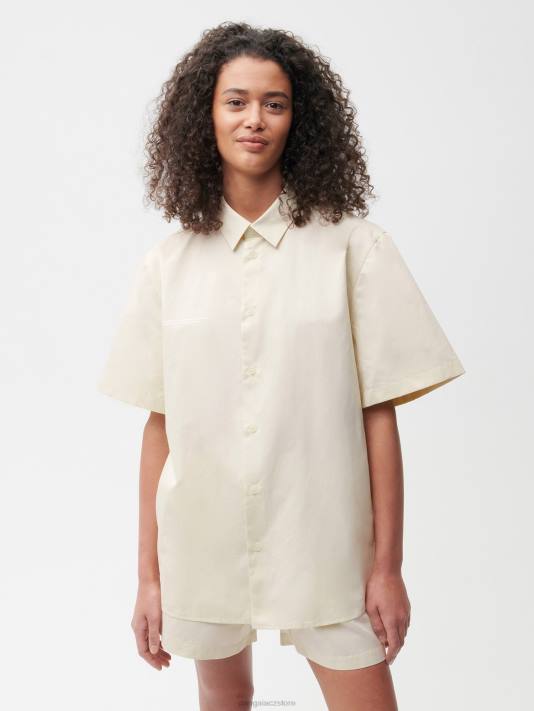 ananasová košile s krátkým rukávem R6FH394 květ černého bezu oblečení Pangaia ženy