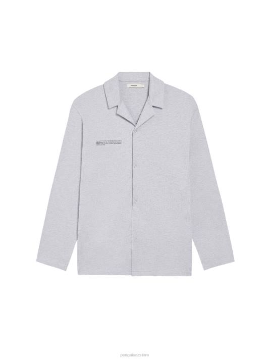 pyžamová košile z organické bavlny s c-vláknem R6FH426 opuka šedá oblečení Pangaia ženy