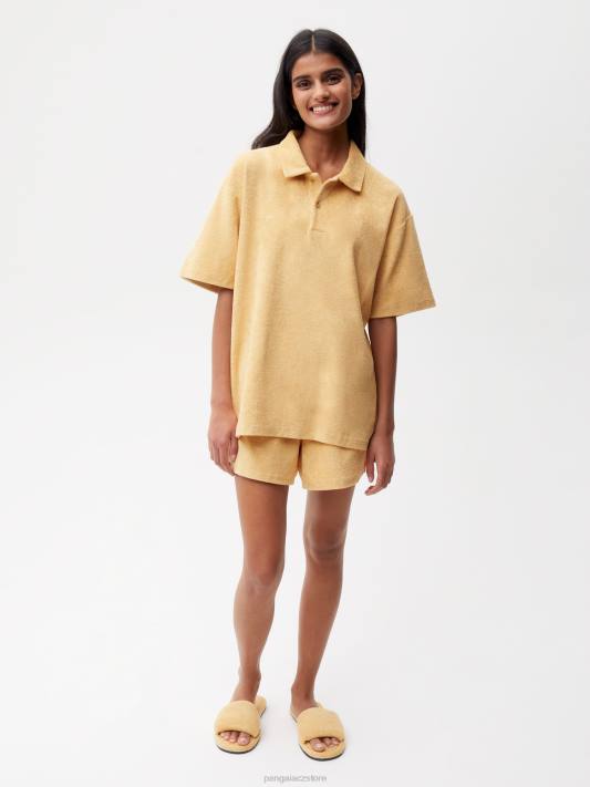 ručníkové polo tričko R6FH401 tmavý písek oblečení Pangaia ženy