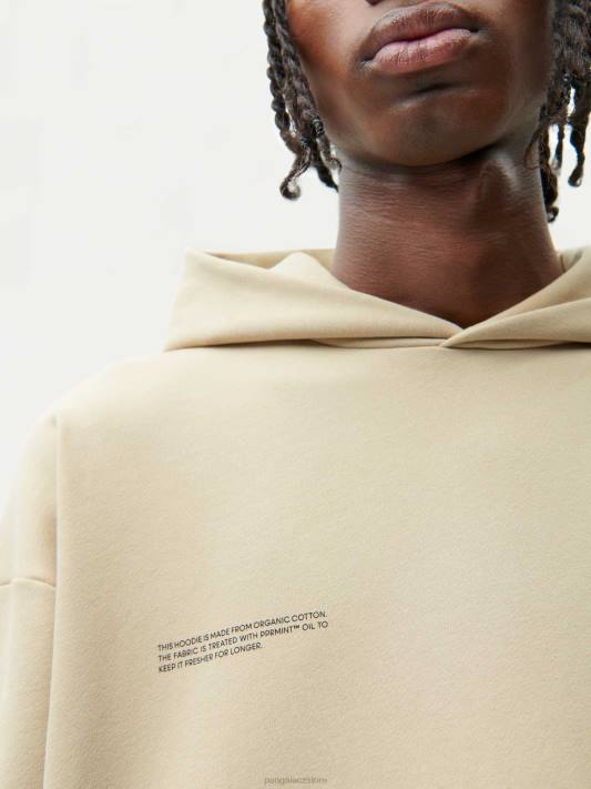 365 mikina s kapucí - Hazel amp R6FH24 maitake béžová oblečení Pangaia ženy