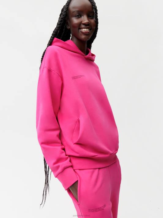 365 mikina s kapucí - Hazel amp R6FH51 turmalínově růžová oblečení Pangaia ženy