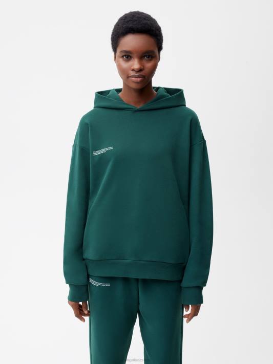 Mikina s kapucí 365 R6FH10 olistění zelené oblečení Pangaia ženy