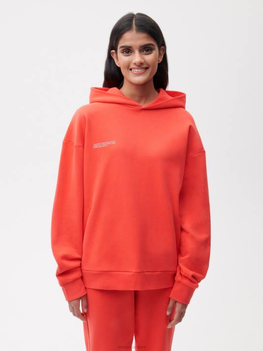 Mikina s kapucí 365 R6FH40 dračí ovoce červené oblečení Pangaia ženy