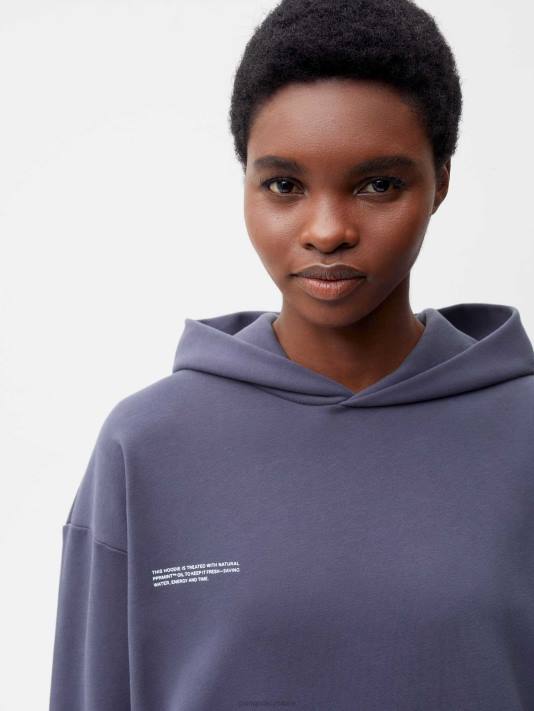 Mikina s kapucí 365 R6FH70 břidlicově modrá oblečení Pangaia ženy
